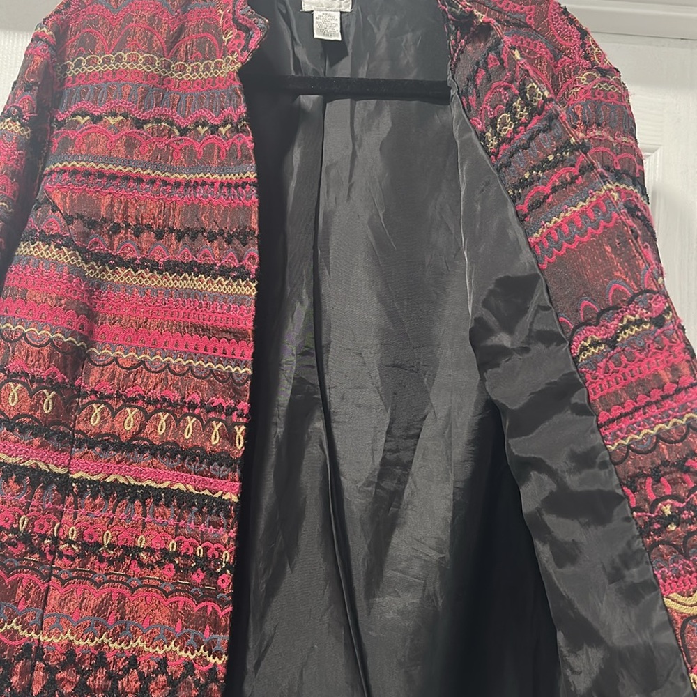 Chico's Multicolor Patterned Open Jacket - image 4
